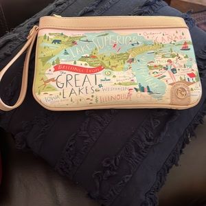 Spartina 449 wristlet Greetings From The Great Lakes NEW